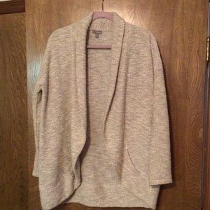 Talbots long, buttonless metallic sweater